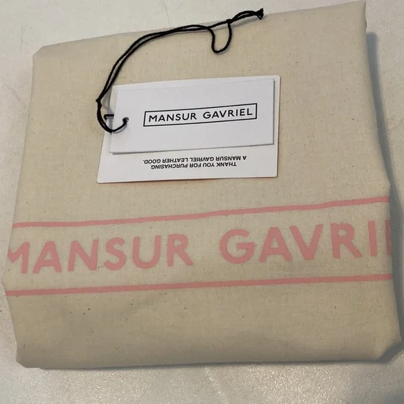 Mansur Gavriel Bucket Bag Black/Ballerina Large - Picture 6 of 11